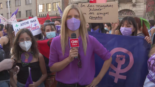Mónica Rincón y su mensaje desde la marcha 8M: "No queremos ni un derecho más que los hombres, pero ni uno menos"
